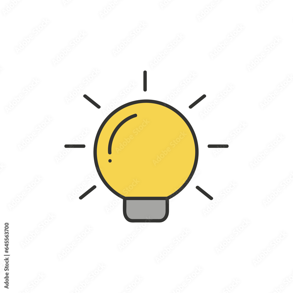 The light bulb is full of ideas And creative thinking, analytical thinking for processing. Light bulb icon vector. ideas symbol illustration. The light bulb is full of ideas And creative thinking, analytical thinking for processing. Light bulb icon vector. ideas symbol illustration.