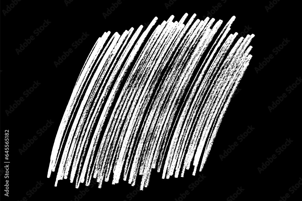Scribble hand drawn in chalk on black background. Monochrome stain element. Digitally generated image. Vector illustration, Eps 10. Scribble hand drawn in chalk on black background. Monochrome stain element. Digitally generated image. Vector illustration, Eps 10.