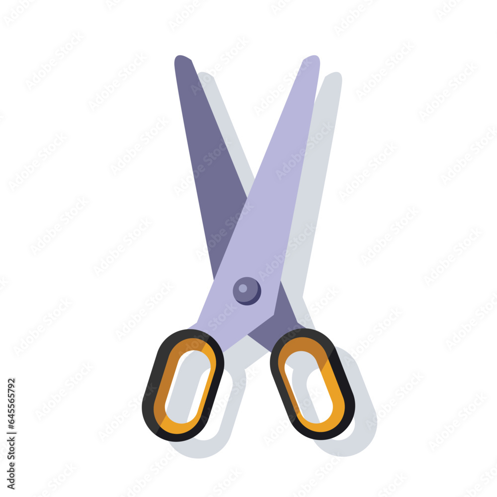Opened Gold and Black Scissor Simple Vector Opened Gold and Black Scissor Simple Vector