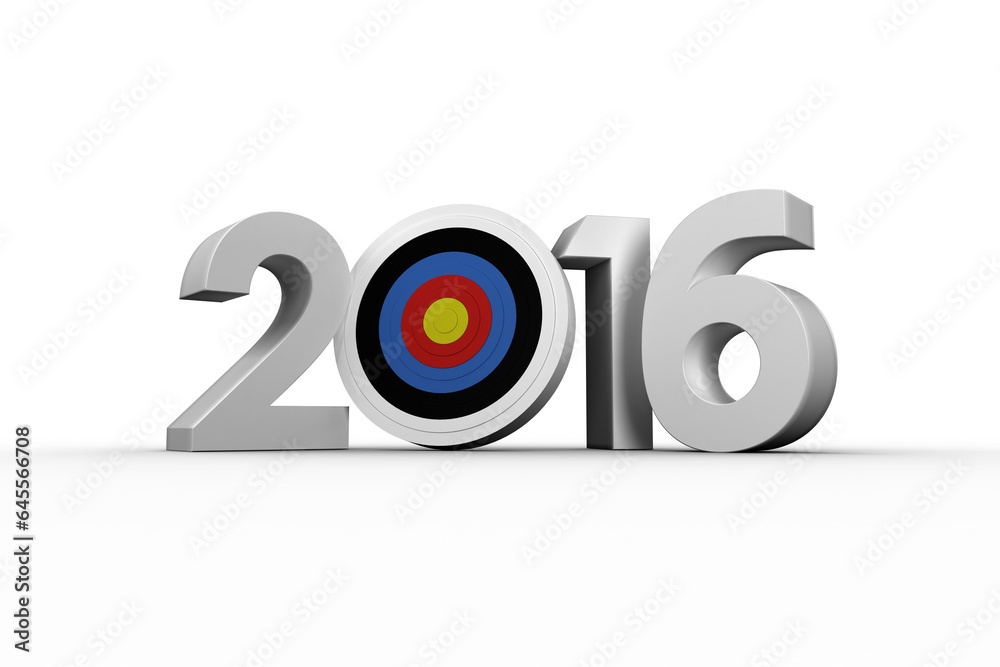 Digital png illustration of 2016 number with target on transparent background Digital png illustration of 2016 number with target on transparent background