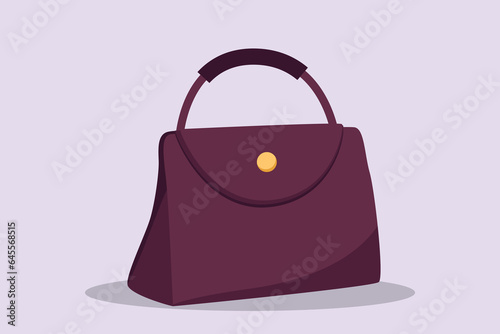 Female clothing and accessories concept. Colored flat vector illustration isolated. 