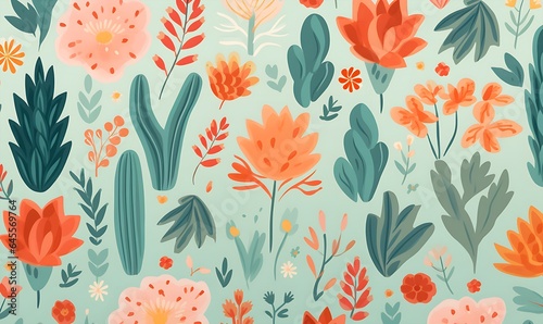 Botanical illustrations in gorgeous pastel colors