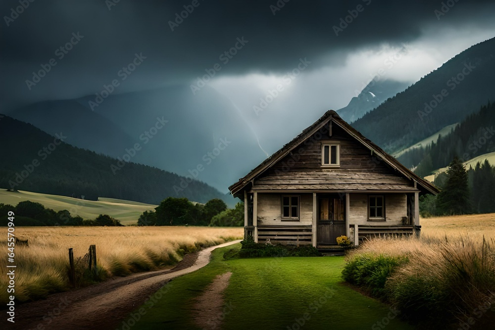 house in the mountains