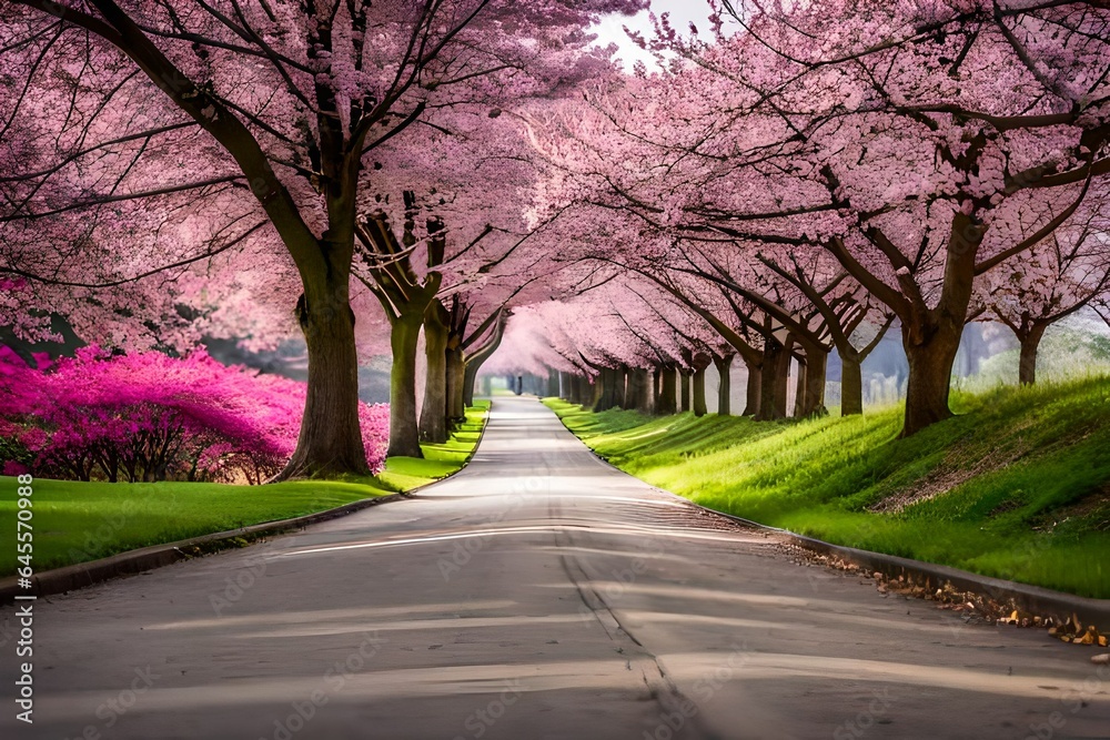 road in spring