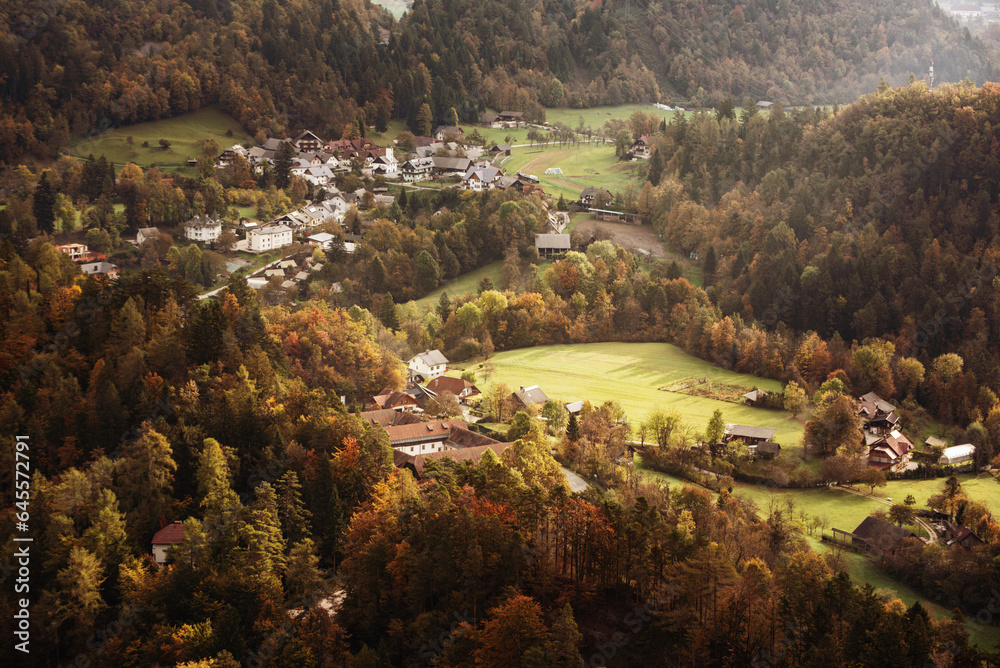Autumn landscape in Slovenia