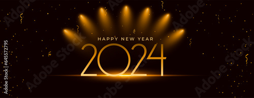 2024 new year wishes wallpaper with spot light effect