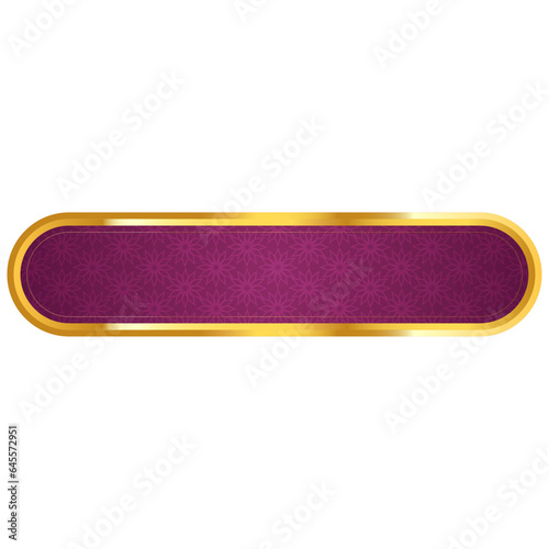 luxury golden arabic islamic banner title frame transparent background gold text box clipart