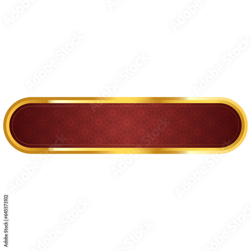  luxury golden arabic islamic banner pattern title frame text box transparent background