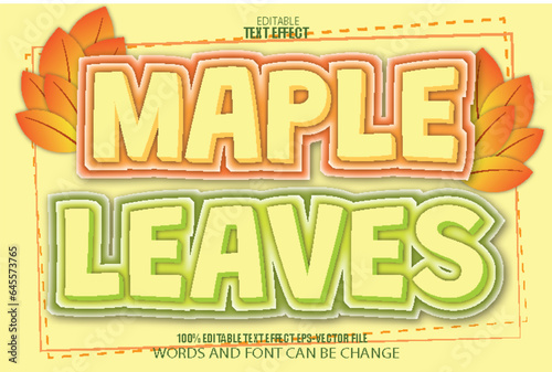Fall Movie Editable Text Effect 3D Cartoon Style