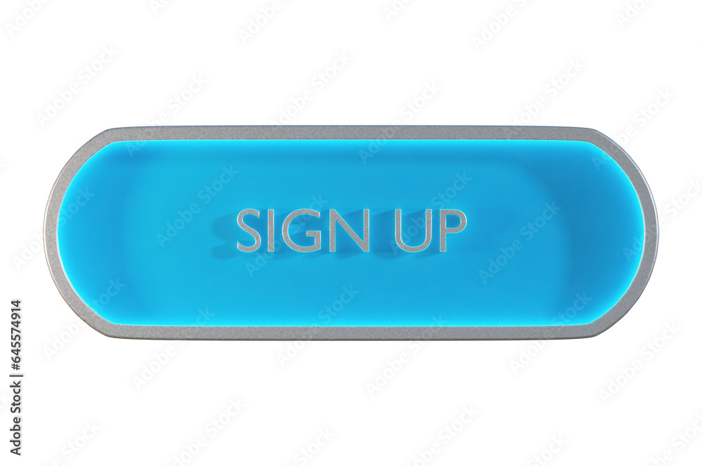 3D Illustration ,modern style metal, SIGN UP button. 3D Illustration ,modern style metal, SIGN UP button.
