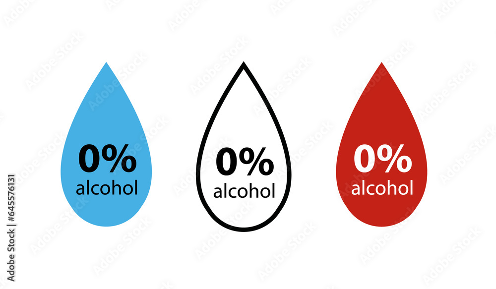 Alcohol free icon. Non alcohol symbol. Logo for beer, cosmetic, antiseptic and others products. Vector sign with 0 percent. Zero icon for medicine, skin and safe. Label, sticker and stamp. Alcohol free icon. Non alcohol symbol. Logo for beer, cosmetic, antiseptic and others products. Vector sign with 0 percent. Zero icon for medicine, skin and safe. Label, sticker and stamp.