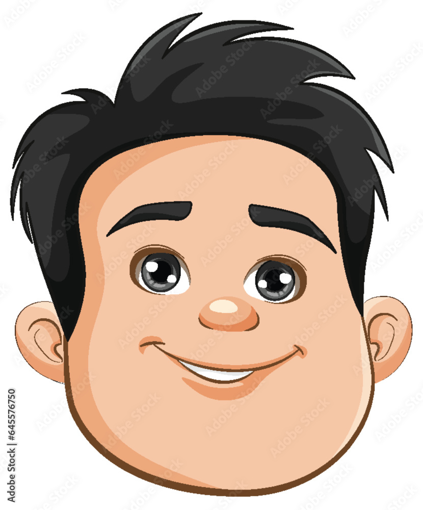 Cheerful Chubby Teen Man Cheerful Chubby Teen Man
