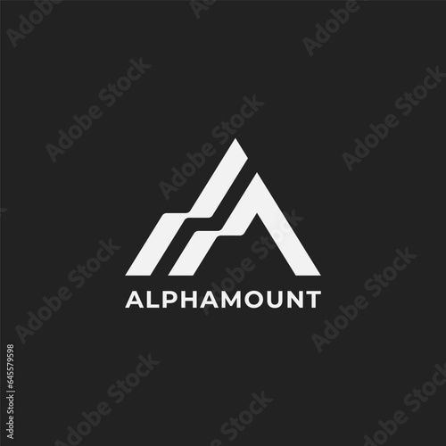 A latter mountain logo and icon