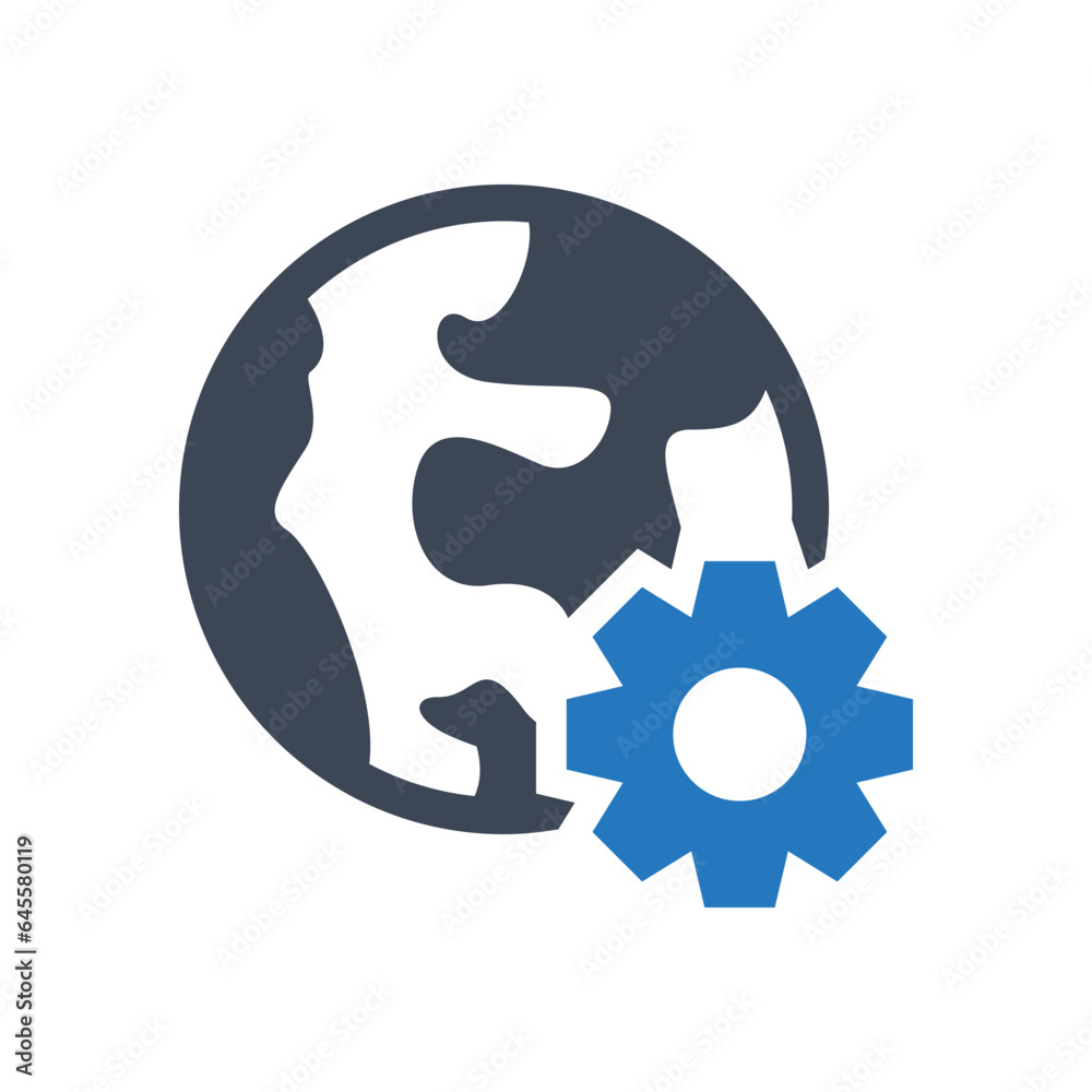 Web global settings vector icon Web global settings vector icon