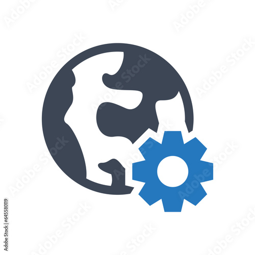 Web global settings vector icon