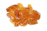 Yellow sap resin is a solid lump.