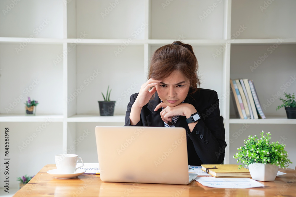 Concept Burnout Syndrome. Businessman feels uncomfortable working. Which is caused by stress, accumulated from unsuccessful work And less resting body. Consult a specialist psychiatrist. Concept Burnout Syndrome. Businessman feels uncomfortable working. Which is caused by stress, accumulated from unsuccessful work And less resting body. Consult a specialist psychiatrist.