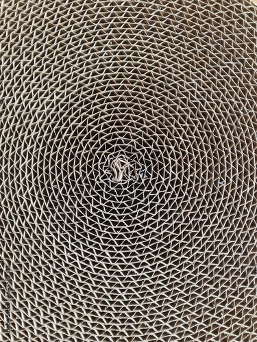 The cardboard cat scratch pad repetitive pattern texture