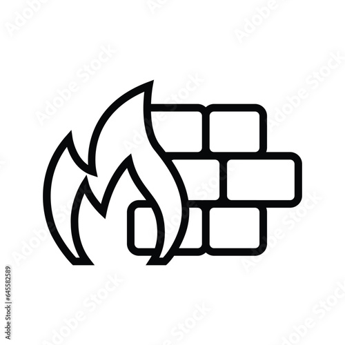 Internet security firewall vector icon
