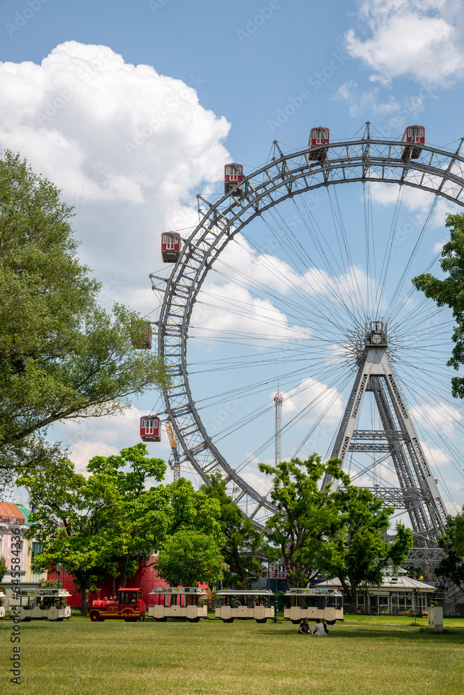 Ferris wheel in the Prater Park in Vienna