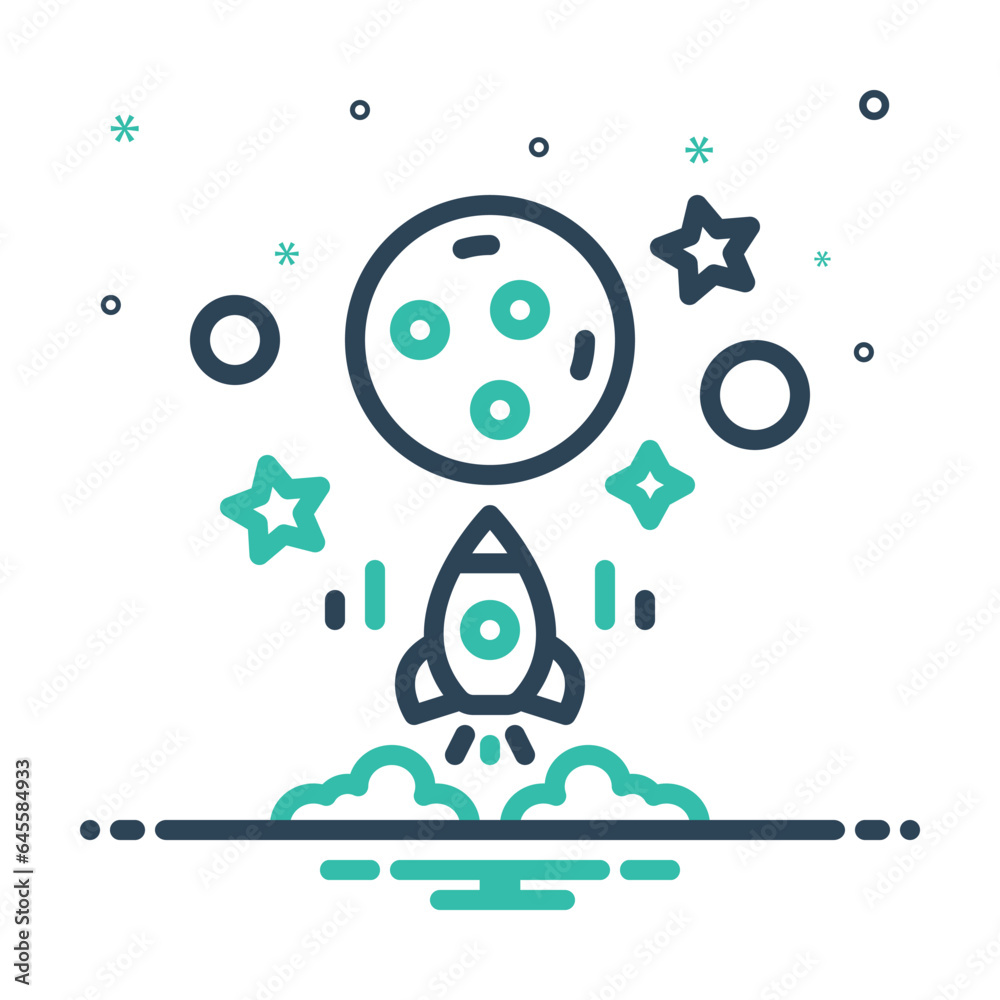 Fototapeta premium Mix icon for mission 