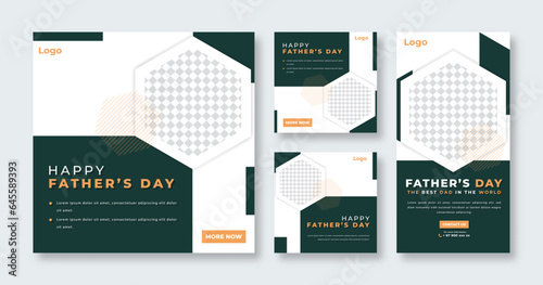 Father's Day Social Media Post for Online Marketing Promotion Banner, Story and Web Internet Ads Flyer