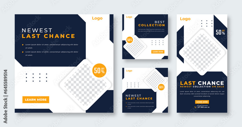 Fashion Sale Social Media Post for Online Marketing Promotion Banner, Story and Web Internet Ads Flyer Fashion Sale Social Media Post for Online Marketing Promotion Banner, Story and Web Internet Ads Flyer