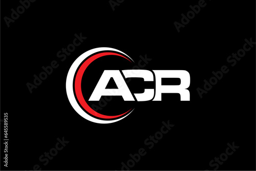 ACR creative letter shield logo design vector icon illustration