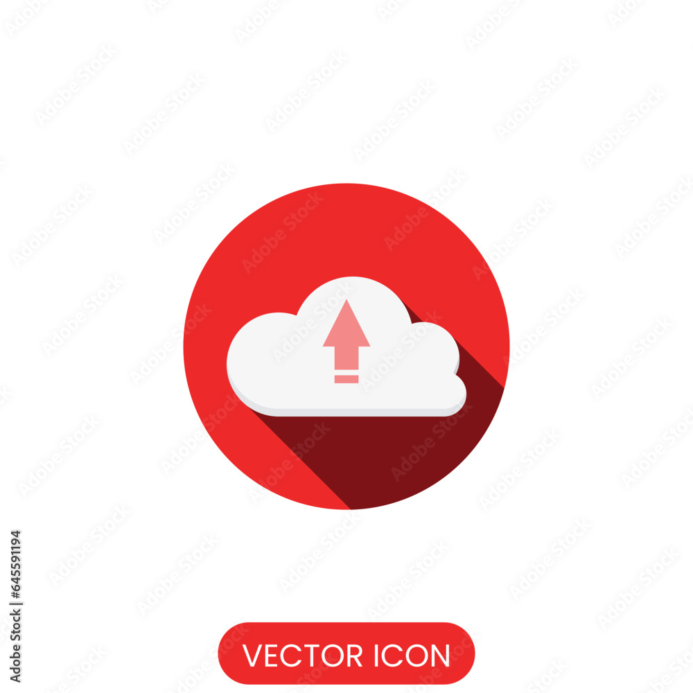 upload circle icon with isolated white background upload circle icon with isolated white background