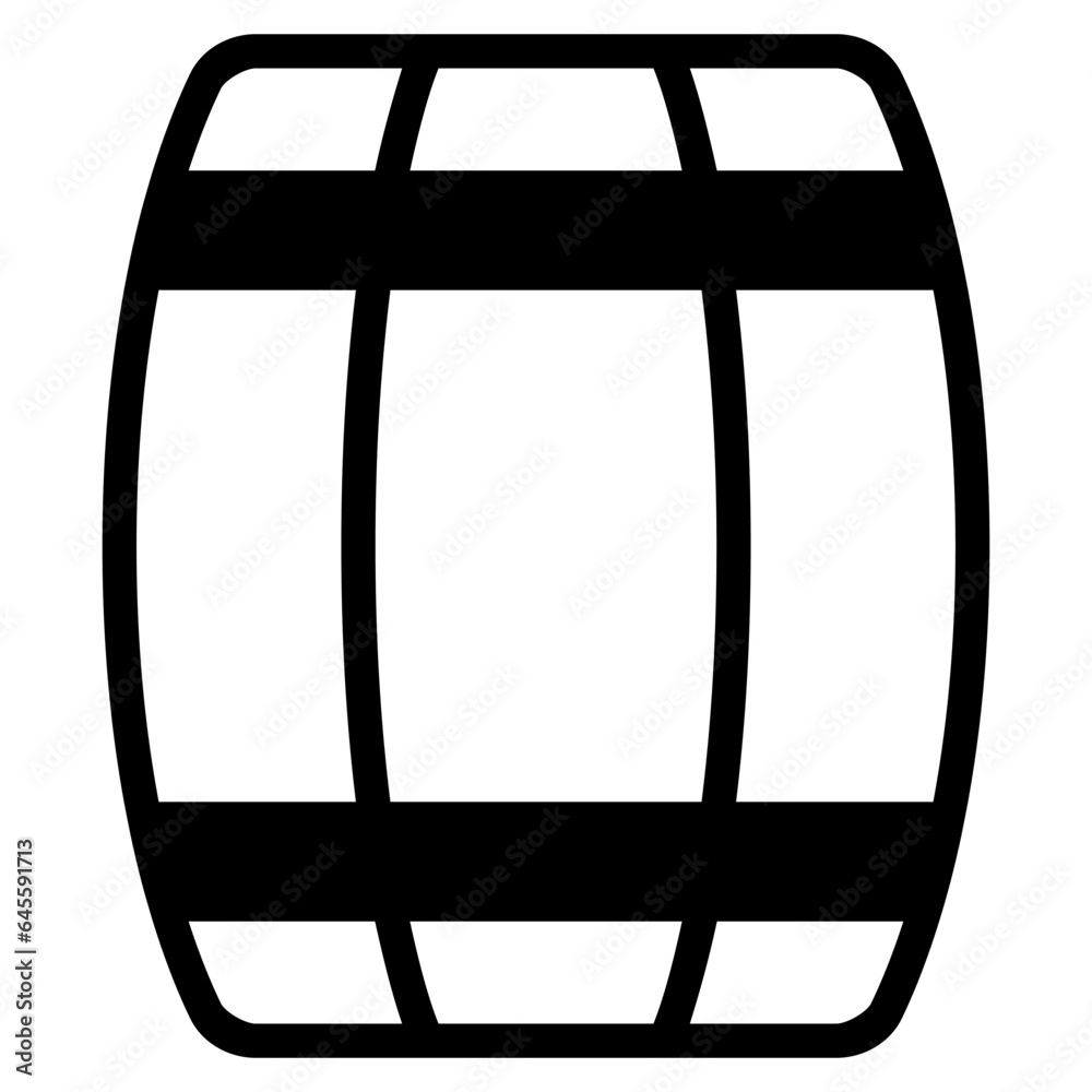 barrel icon with solid line style base. Suitable for website design, logo, app, ui and etc.