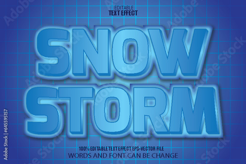 Snow Storm Editable Text Effect Modern Style