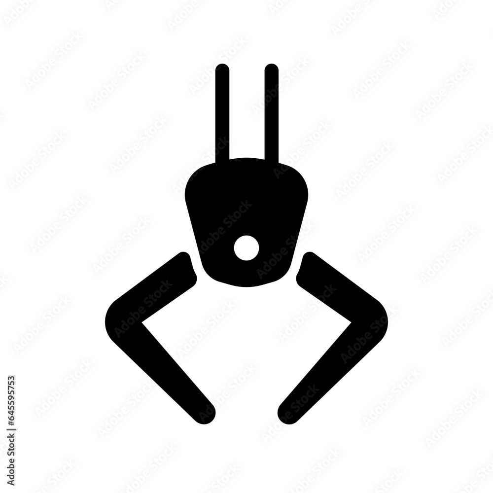 Crane claw vector icon illustration Crane claw vector icon illustration