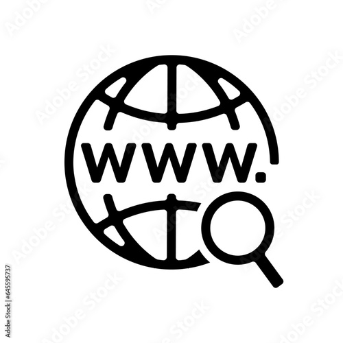 Internet ( net surfing, web search ) vector icon illustration