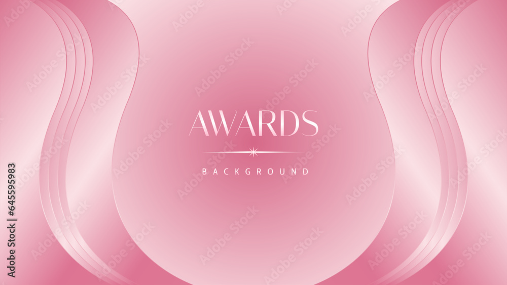 Pink light luxury award graphic background. Modern template premium corporate abstract design. Template trophy banner certificate dynamic. Vector illustration.