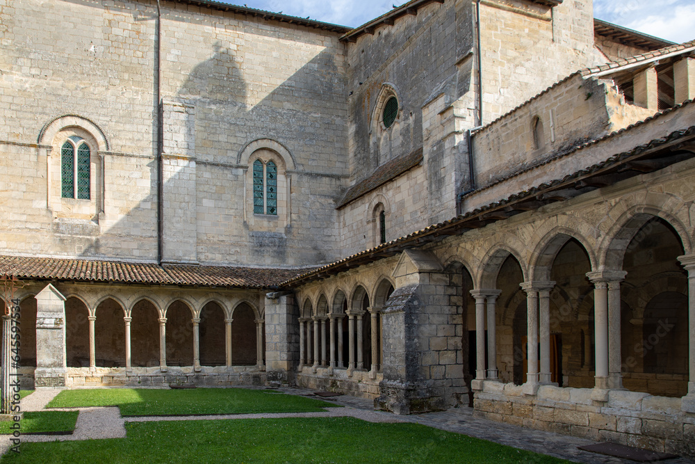 Saint Emilion unesco Monolithic Church Priory Convent interior view in france