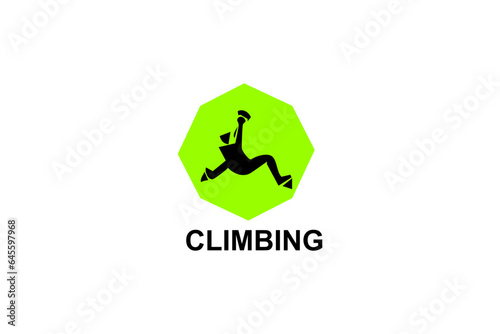 Sport Climbing sport vector line icon. practice climbing. sport pictogram, vector illustration.