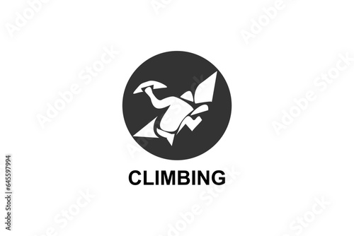 Sport Climbing sport vector line icon. practice climbing. sport pictogram, vector illustration.