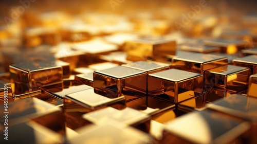 gold cube 3d Wallpaper and background