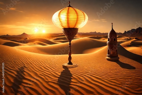 lamp in the desert