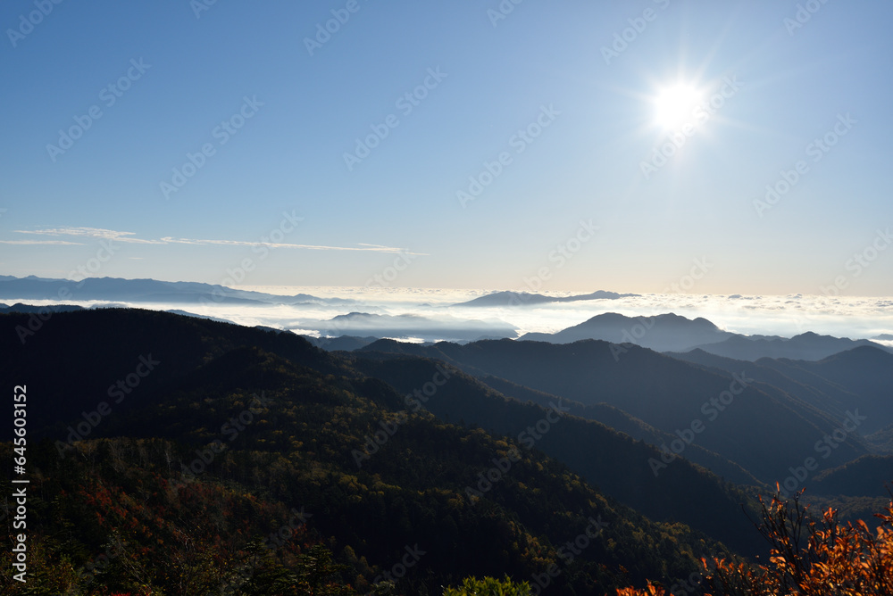Obraz premium Climbing Mount Taishaku and Tashiro, Fukushima, Japan