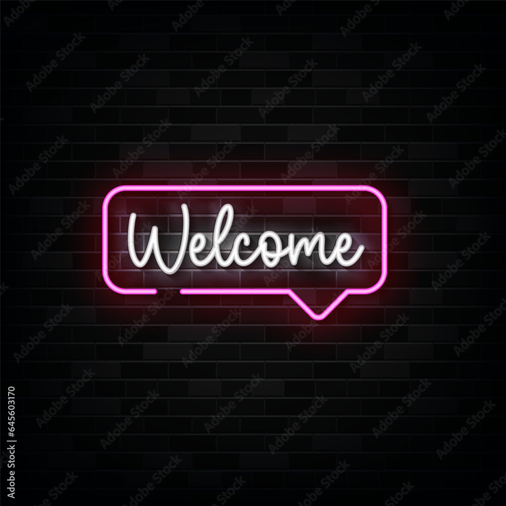 Welcome Neon Signs Vector Design Template Welcome Neon Signs Vector Design Template