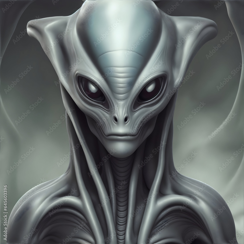 Obraz premium Otherworldly Alien Faces: Exploring Alien Facial Appearances