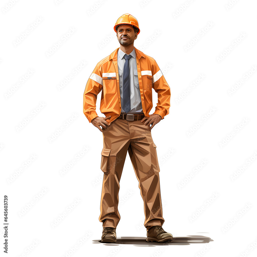 Worker White Background Worker White Background