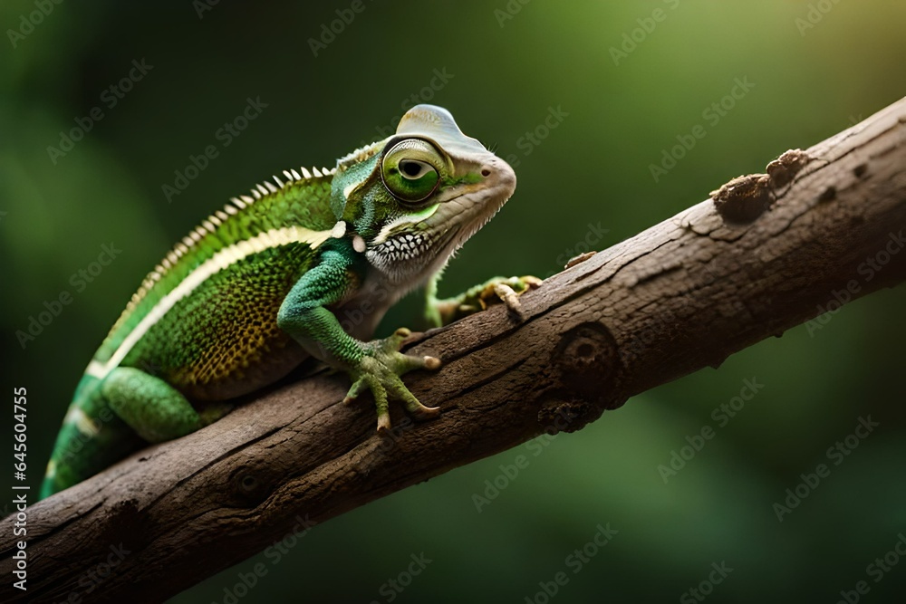 Fototapeta premium lizard on a tree