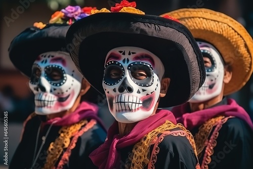 Happy Dia De Los Muertos Concept. Dia De Los Muertos Background. Dia De Los Muertos Theme. Generative Ai