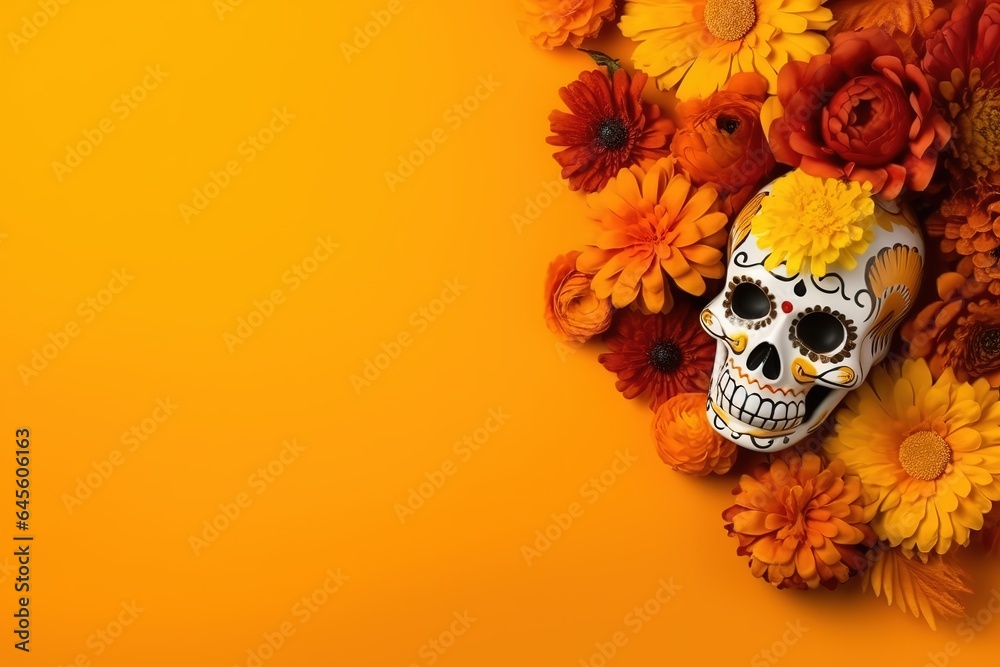 Happy Dia De Los Muertos Concept. Dia De Los Muertos Background. Dia De Los Muertos Theme. Generative Ai Happy Dia De Los Muertos Concept. Dia De Los Muertos Background. Dia De Los Muertos Theme. Generative Ai