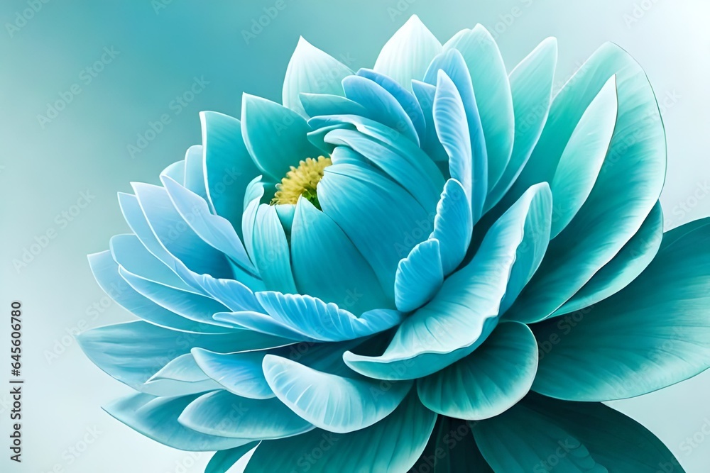 Obraz premium turquoise peony flower isolated on a white backgro