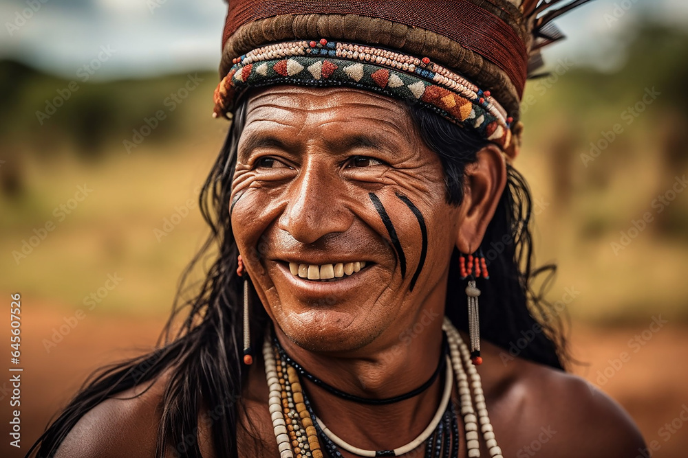 A man from the tribe with the name omo on his head