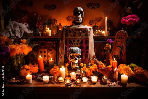 Happy Dia De Los Muertos Concept. Dia De Los Muertos Background. Dia De Los Muertos Theme. Generative Ai © Rarity Asset Club