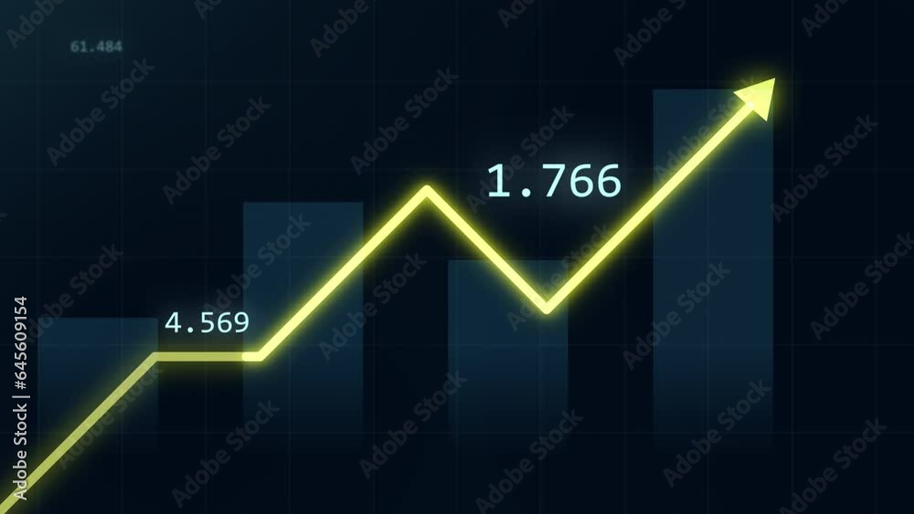 Stock market or forex trading graph in graphic concept.Financial investment or business trend graph.